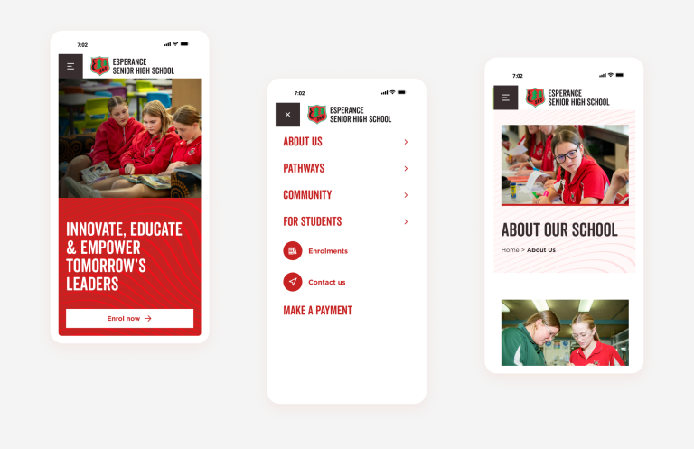 esperance senior highschool new website